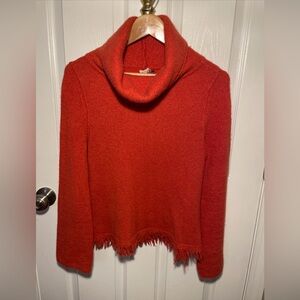 Anthropologie Akemi Kin XS Aruna Orange‎ Wool Alpaca Turtleneck Sweater Women's